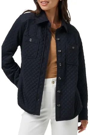 Travis Mathew Diamond Quilted Shacket in at Nordstrom, Size Small