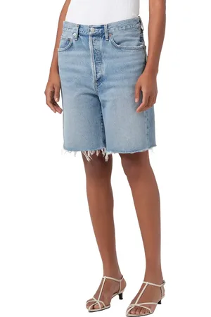 AGOLDE 90s Long Cutoff Denim Shorts in at Nordstrom, Size 23