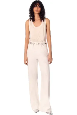 Maje Wide-leg rhinestone jeans in at Nordstrom, Size 34 Eu