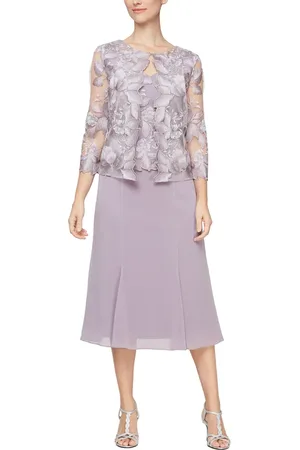 Alex Evenings Mock Jacket Midi Dress in at Nordstrom, Size 4