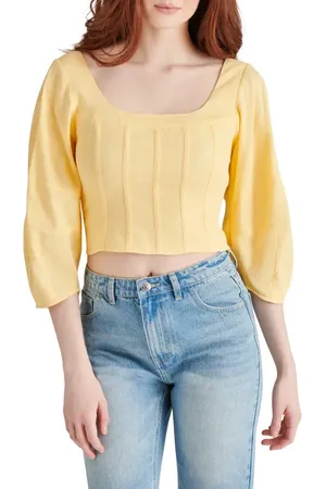 Steve Madden Shay Corset Crop Top in at Nordstrom, Size Small