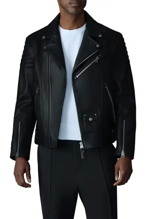 Mackage Kenneth Leather Moto Jacket in at Nordstrom, Size 42