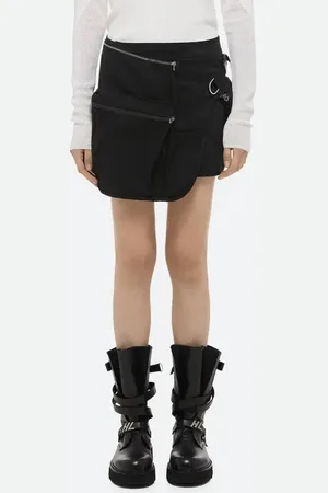 Helmut Lang Field Cotton Cargo Wrap Miniskirt in at Nordstrom, Size 6