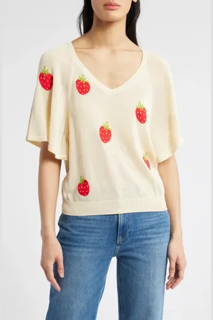 Wit & Wisdom V-Neck Batwing Sweater in at Nordstrom, Size Small