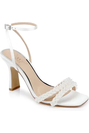 Badgley Mischka Noah Embellished Ankle Strap Sandal in at Nordstrom, Size 8.5