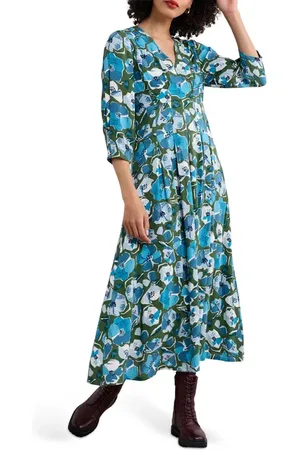 Seasalt Cornwall Etta Floral Pleated Midi Dress in at Nordstrom, Size 6 Us