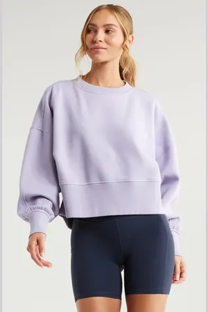Zella Cloud Fleece Relaxed Sweatshirt in at Nordstrom, Size Medium