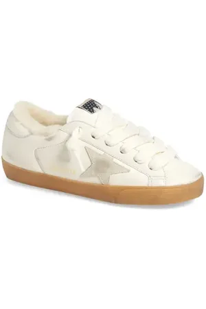 Golden Goose Super-Star Genuine Shearling Lined Low Top Sneaker in at Nordstrom, Size 8Us