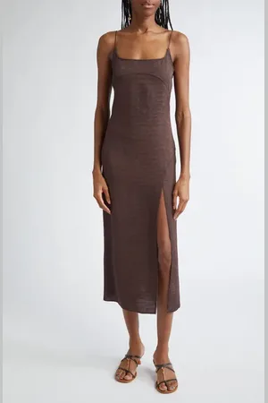 Jacquemus The Notte Charm Logo Crocodile Jacquard Midi Dress in at Nordstrom, Size 10 Us