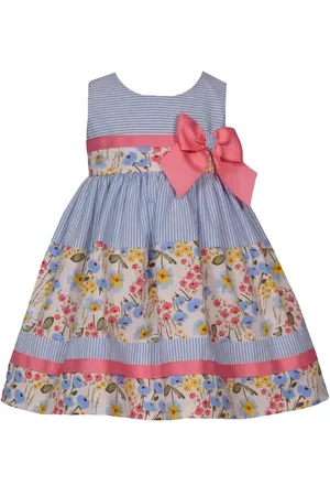 Iris & Ivy Mixed Print Cotton Party Dress with Bloomers in at Nordstrom, Size 18M