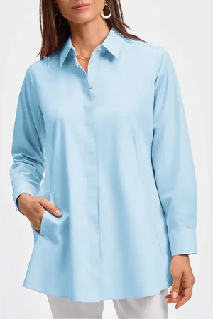 Foxcroft Cici Non-Iron Tunic Blouse in at Nordstrom, Size 8