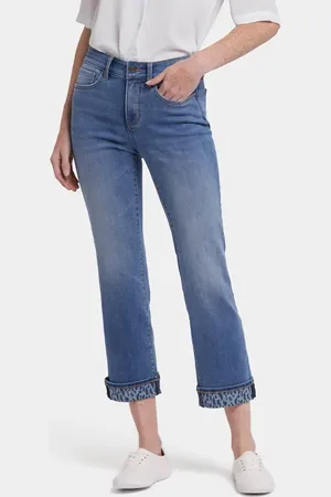 NYDJ Marilyn High Waist Printed Cuff Ankle Jeans in at Nordstrom, Size 14