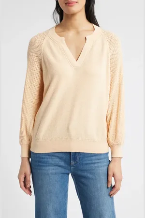 Wit & Wisdom V-Notch Sweater in at Nordstrom, Size X-Small