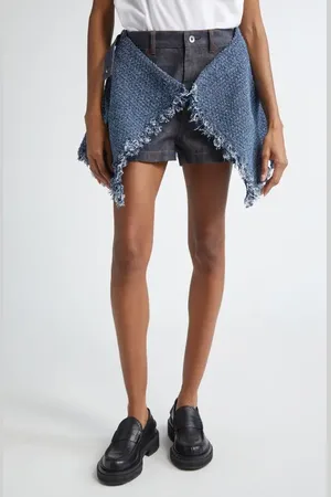 SACAI Denim & Tweed Skort in at Nordstrom, Size 1