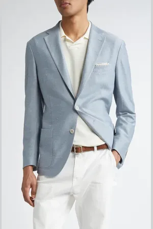 ELEVENTY Unstructured Cotton & Linen Sport Coat in at Nordstrom, Size 40 Us
