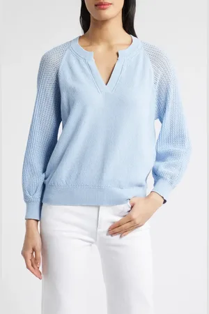 Wit & Wisdom V-Notch Sweater in at Nordstrom, Size X-Large