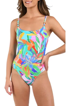 La Blanca Tropi-Flage One-Piece Swimsuit in at Nordstrom, Size 8