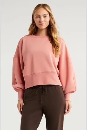 Zella Cloud Fleece Relaxed Sweatshirt in at Nordstrom, Size X-Small
