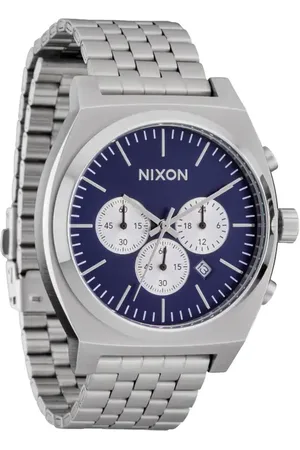 Nixon Time Teller Chronograph Bracelet Watch, 40mm in Silver /Midnight /Silver at Nordstrom