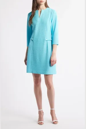 Ming Wang Contrast Panel Sheath Dress in at Nordstrom, Size X-Small