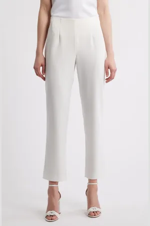 Ming Wang X Tanya Foster Deco Pintuck Crepe Pants in at Nordstrom, Size X-Small