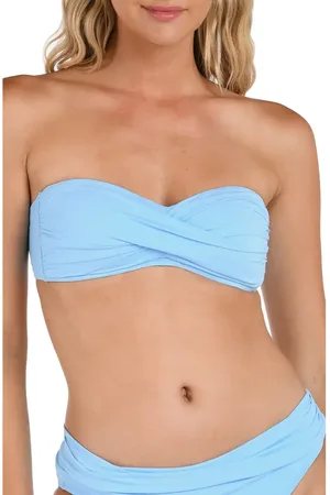 La Blanca Island Goddess Twist Bandeau Bikini Top in at Nordstrom, Size 2