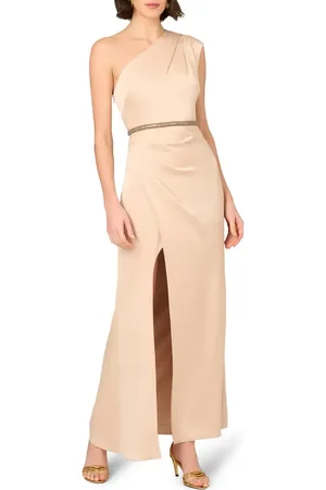 Adrianna Papell One-Shoulder Satin Crepe Gown in at Nordstrom, Size 12