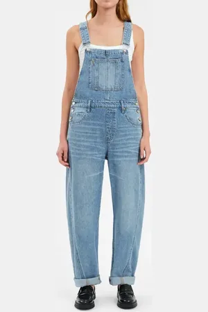 Danny Daze Canyon Barrel Leg Denim Overalls in at Nordstrom, Size Medium