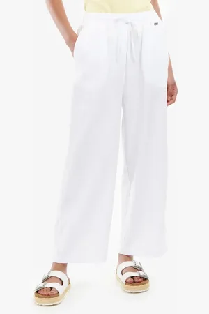 Barbour Christie Cotton & Linen Drawstring Pants in at Nordstrom, Size 4 Us