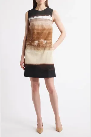 Kobi Halperin Ombr?? Colorblock Stretch Cotton Dress in at Nordstrom, Size Large