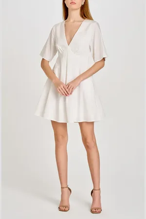 WAYF Zelma Short Sleeve Babydoll Minidress in at Nordstrom, Size X-Small