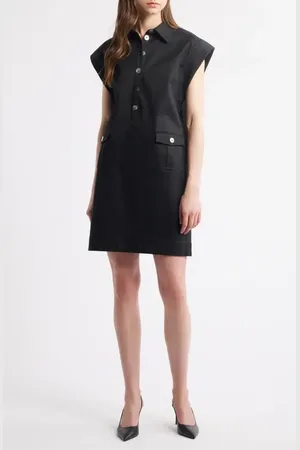 Ming Wang X Tanya Foster Utility Shift Dress in at Nordstrom, Size Medium