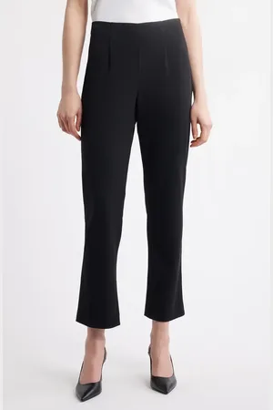 Ming Wang X Tanya Foster Deco Pintuck Crepe Pants in at Nordstrom, Size Medium