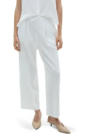 MANGO Flowing Tie Waist Wide Leg Pants in at Nordstrom, Size X-Small