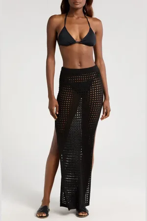 Delan Open Stitch Cover-Up Midi Skirt in at Nordstrom, Size X-Large
