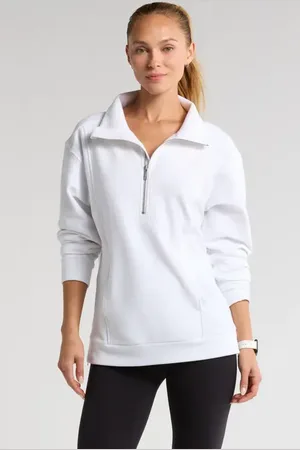 Zella Half Zip Fleece Ottoman Pullover in at Nordstrom, Size X-Large