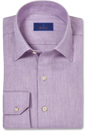 David Donahue Spread Collar Herringbone Sport Shirt in at Nordstrom, Size Small