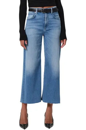 Citizens of Humanity Lyra Raw Hem High Waist Ankle Wide Leg Jeans in at Nordstrom, Size 28