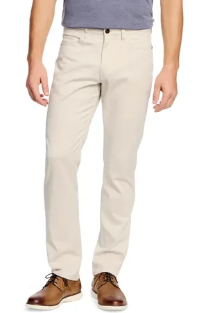 Johnston & Murphy Straight Leg Stretch Pima Cotton Pants in at Nordstrom, Size 36R