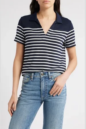 RAG&BONE Stripe Knit Polo in at Nordstrom, Size X-Large