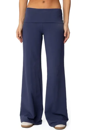 Edikted Wide Leg Foldover Pants in at Nordstrom, Size Medium