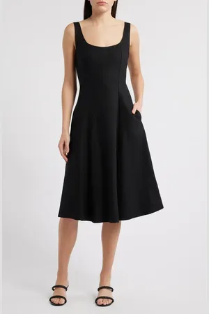 Charles Henry Sleeveless Fit & Flare Dress in at Nordstrom, Size Small
