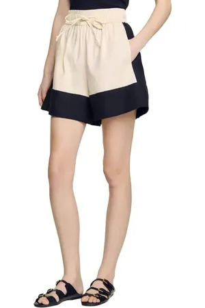 Sandro Two-tone shorts in at Nordstrom, Size 40 Eu