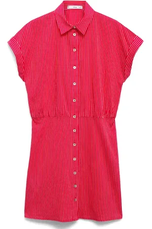 MANGO Stripe Cotton Blend Mini Shirtdress in at Nordstrom, Size 2