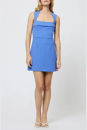 French Connection Whisper Square Neck Minidress in at Nordstrom, Size 14