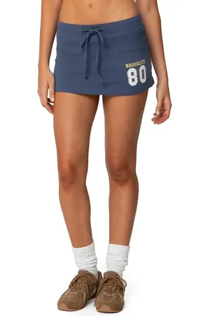 Edikted Brooklyn Embroidered Drawstring Microskort in at Nordstrom, Size Medium
