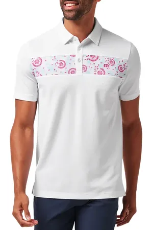 Travis Mathew Good Good Flourish Chest Stripe Polo in at Nordstrom, Size Medium