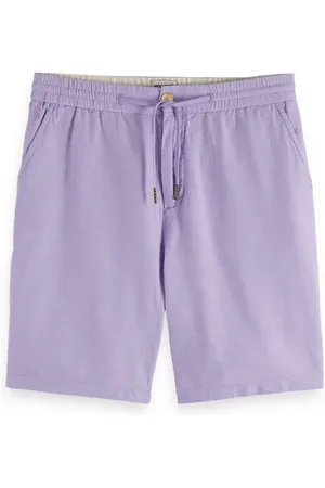 Scotch&Soda Flat Front Slub Cotton & Linen Twill Drawstring Bermuda Shorts in at Nordstrom, Size 31