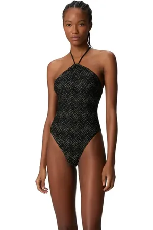 Missoni Zig Zag Lam?? Viscose One-piece Swimsuit With Halter Neck in at Nordstrom, Size 38 It