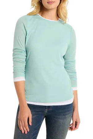 NZT by NIC+ZOE Double Layer Long Sleeve T-Shirt in at Nordstrom, Size X-Large